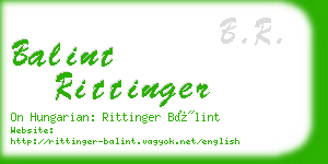 balint rittinger business card